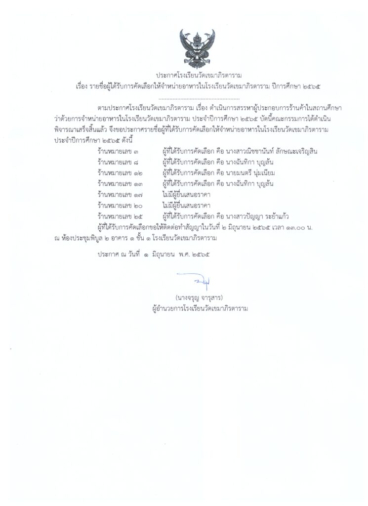 โรงเรียนวัดเขมาภิรตาราม