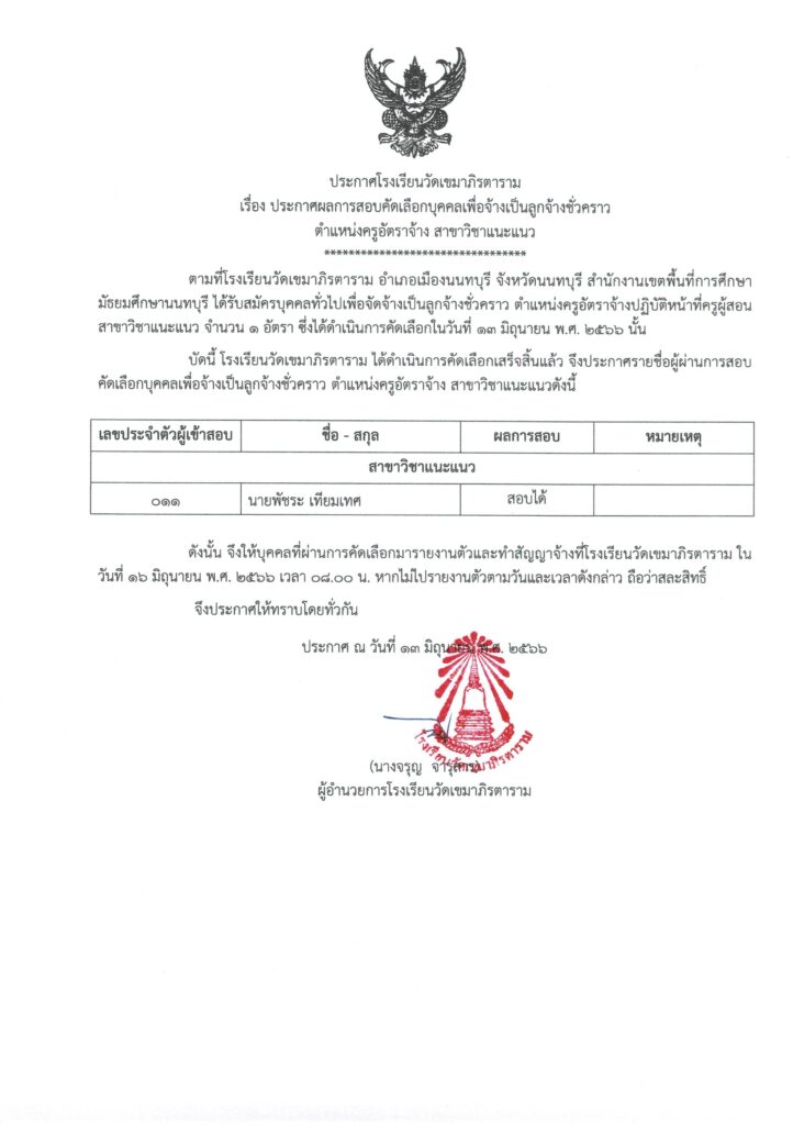 โรงเรียนวัดเขมาภิรตาราม