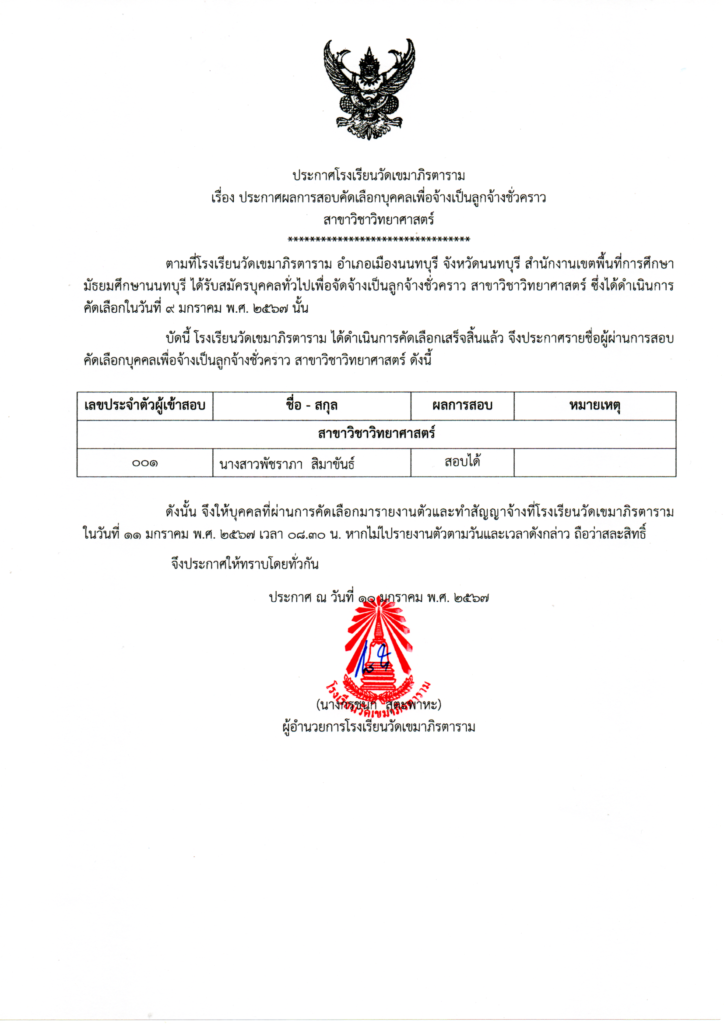 โรงเรียนวัดเขมาภิรตาราม